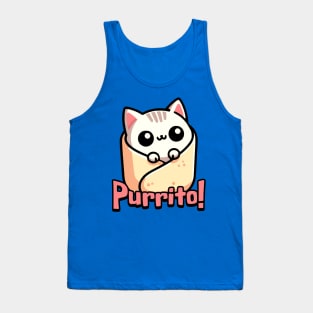 Purrito! Cute Cat Burrito Pun Tank Top